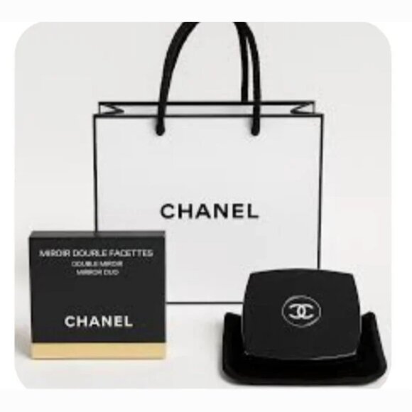 CHANEL Accessories - AUTHENTIC CHANEL MIRROR DOUBLE FACETTES MIRROR DUO COMPACT CLASSIC BLACK